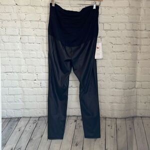 Isabel Maternity Women’s Black Active Legging Crossover Panel size xl, NEW